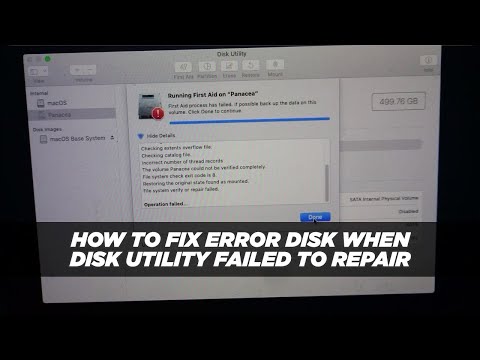 Solution To Fix Error Disk When macOS Disk Utility Failed To Repair