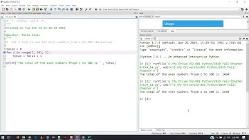 Python   Chapter 4 Exercises Part 1  Fall 2019