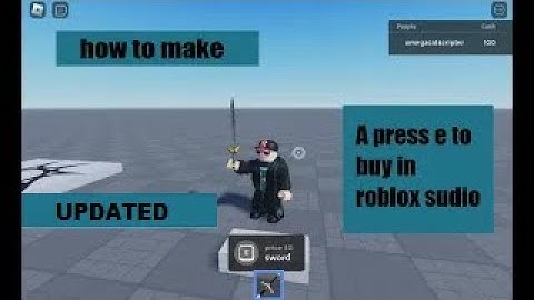 How to make a press E to buy In Roblox Studio *SCRIPT IN DESCRITON* Updated