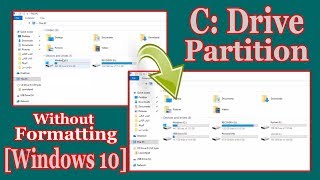 how to partition c drive in windows 10 without formatting