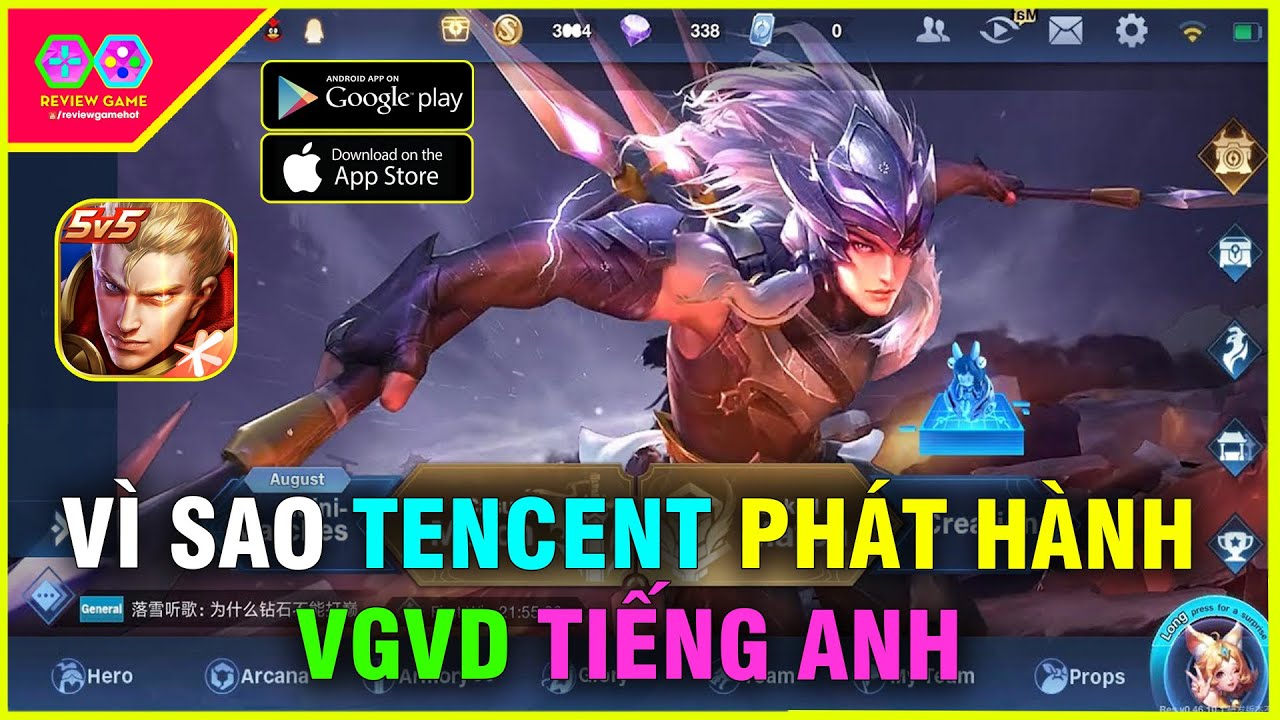 VÌ SAO Tencent ĐẨY NHANH quá trình PHÁT HÀNH game VƯƠNG GIẢ VINH DIỆU TIẾNG ANH? Do CHÍNH PHỦ?