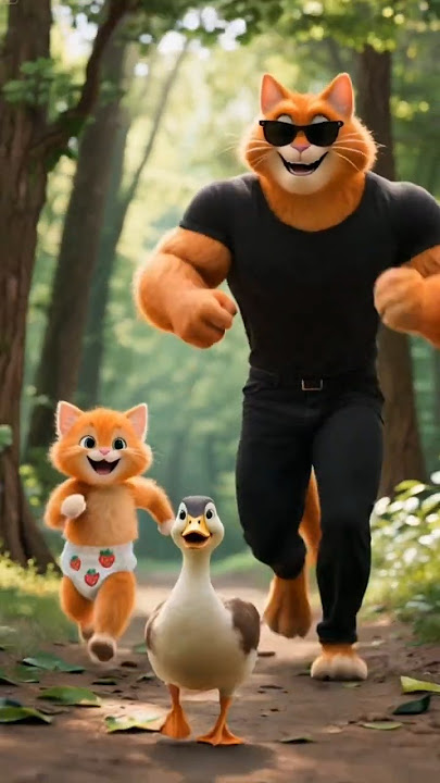 القط مياو بسبوس في الغابة السحرية🤣🦆