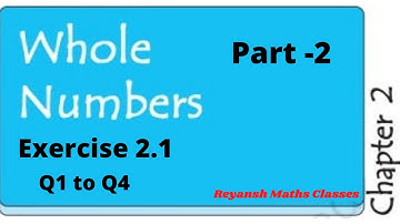 Whole Numbers -Exercise 2.1 Q1 to Q4 |Class 6 - Maths Chapter 2 #wholenumber​#NCERT​ #class6​ #maths