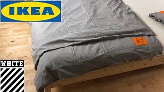 SOLD OUT IKEA x Virgil Abloh MARKERAD Bedding Set Duvet/Pillowcase Gray 