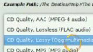 rip music cd to mp3 aac ogg flac - sound juicer - ubuntu linux 8.04