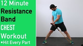 Resistance Band Chest Workout [ No Attaching Bands to Anything ]