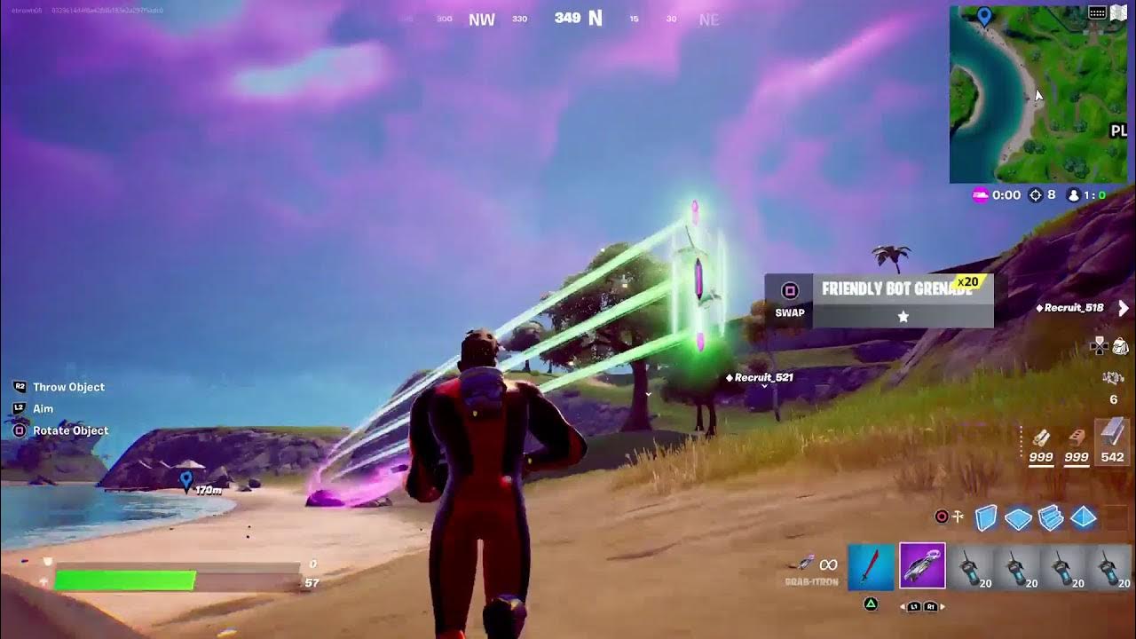 Fortnite playing around with the grabatron YouTube