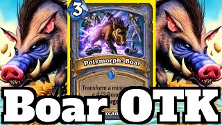 Polymorph Boar OTK! How to Get Huffer 100% of the Time! | Hearthstone