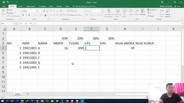 MEMBUAT DAFTAR NILAI MAHASISWA DENGAN EXCEL