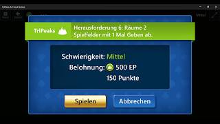 Solitaire World Tour Mini Game #6, June 6, 2026 Event TriPeaks, Medium