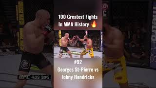 #100 Greatest fights in #MMA history. 9️⃣2️⃣ GSP vs Johny Hendricks #ufc #usa #rivals #shorts #title