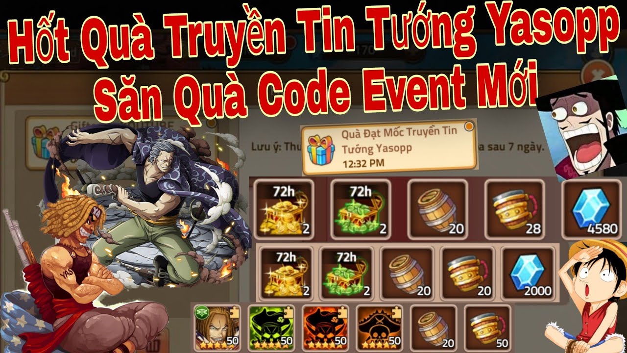 Săn Code Huyền Thoại Hải Tặc Mới | Hốt Quà Tướng Yasopp Quẩy Sự Kiện | ttđp