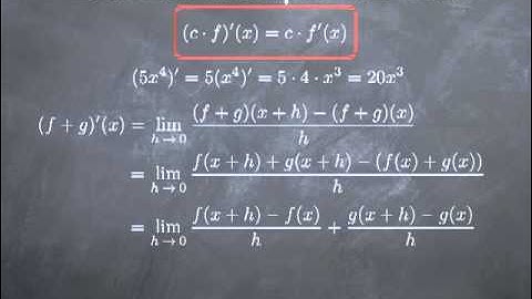 M4-2: Constant multiple and Sum rules for derivatives