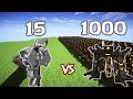 15 Ferrous Wroughtnaut Vs 1000 Ignited Revenant | Minecraft