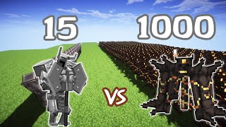 15 Ferrous Wroughtnaut Vs 1000 Ignited Revenant | Minecraft