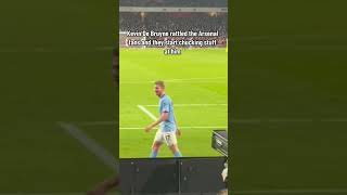 Kevin De Bruyne rattled the Arsenal Fans after getting subbed off! #arsenal #mancity #football