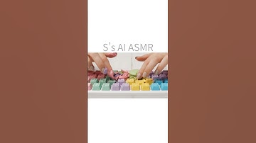 【ASMR】part10♡typing on a macaron-shaped keyboard #aiasmr#shorts #macaroons #asmr