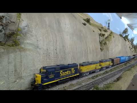 SANTA FE GP30 WITH 2 UNION PACIFIC GP9B's MANIFEST