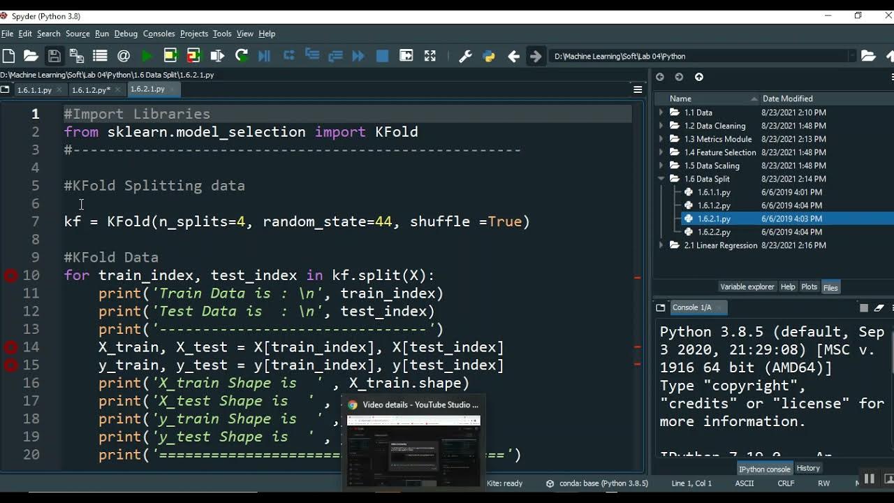 22 - Python for Machine Learning | Sklearn Data Spliting - YouTube