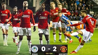 Wigan vs Manchester United 0-2 FA Cup Highlights 2023 | Bruno Fernandes Penalty |Dalot goal vs Wigan