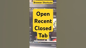 Open Recently closed Tab in Browser with this #shortcutkeys #windows #productivityhacks #technology