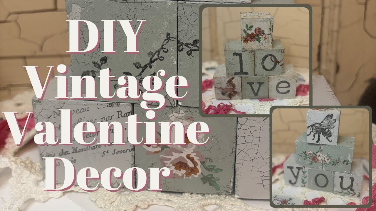 Блок с цветочным рисунком IOD - винтажный декор ко Дню святого Валентина