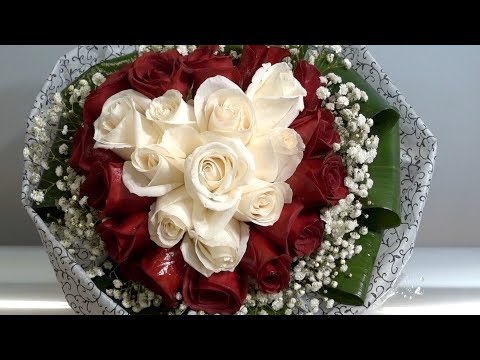 Video: How To Make A Heart-shaped Bouquet Of Roses