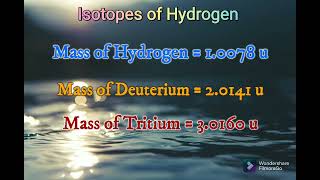 Atomic mass and Isotopes of Hydrogen, NEET & JEE