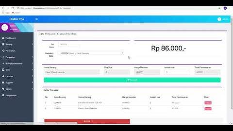 Demo Aplikasi Distro Pos, Aplikasi Point Of Sale untuk Jualan Baju berbasis Web PHP Bootstrap