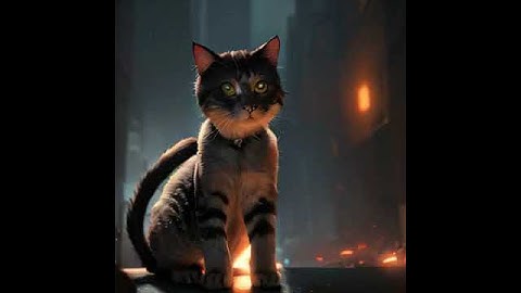 Mortal Wombat surrounded by explosions in a Cyberpunk city Energy Huge Skull Flaming Skull Cat Cute