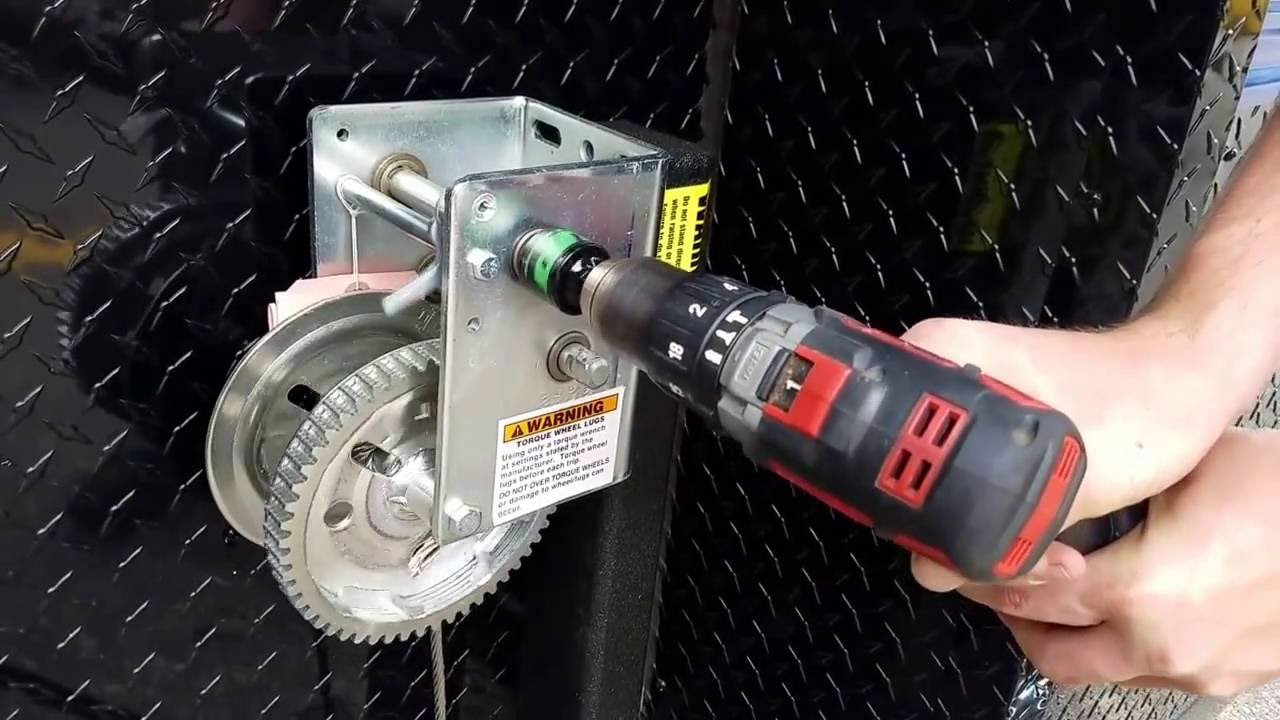 Drill powered Winch build 