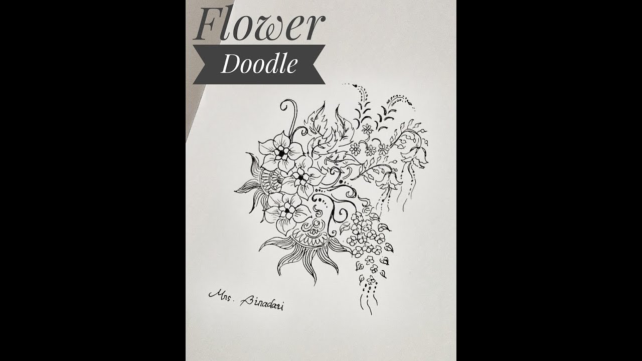 Cara Menggambar Bunga Doodle How To Draw Doodle Flower YouTube