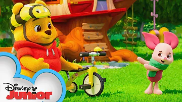 Playdate with Winnie the Pooh 🍯 | NEW SHORT | Piglet and the Tricycle | Episode 1 | @disneyjunior