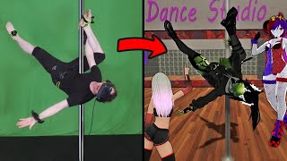 I Tried Learning How to Pole Dance in VRChat! (Full Body Tracking)
