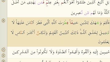 SURATUL AR-RUM 30 BY SHEIKH ABDUL RAHMAN AS-SUDAIS..سورة الروم 30 للشيخ عبد الرحمن السديس