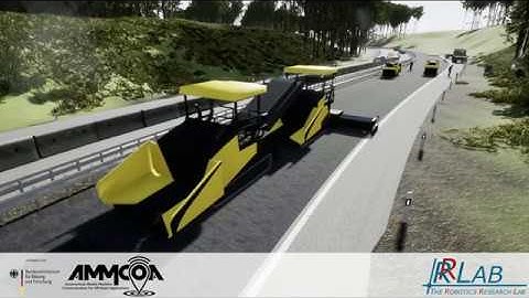 Autonomous Road Construction on the B10 Highway in the Unreal Engine