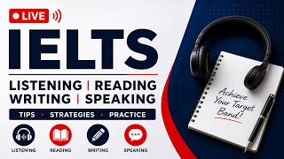 IELTS Full Practice LIVE 🔥 | Reading, Listening, Writing &amp; Speaking (Real Exam Topics)