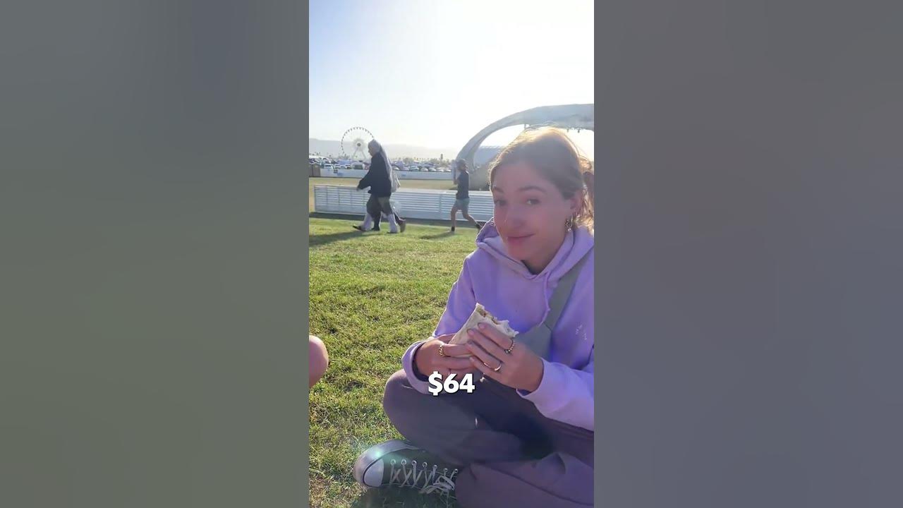 This Tiktoker is going viral for exposing prices at the Coachella Music Festival #shorts