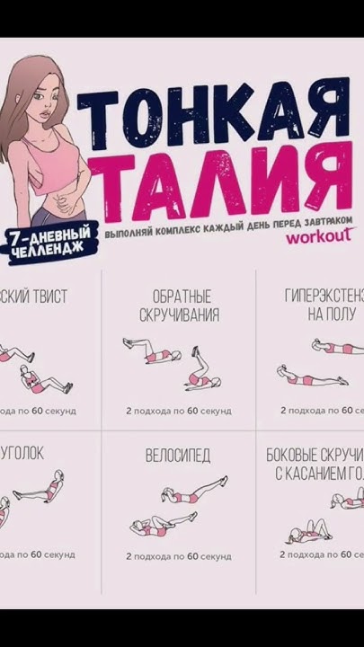 Тренировка на талию 🏃🤸🏋️#талия#тренировка#быстро - YouTube