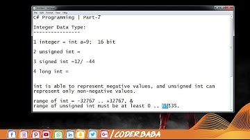 C# Programming Part 7 | Signed int Vs Unsigned int