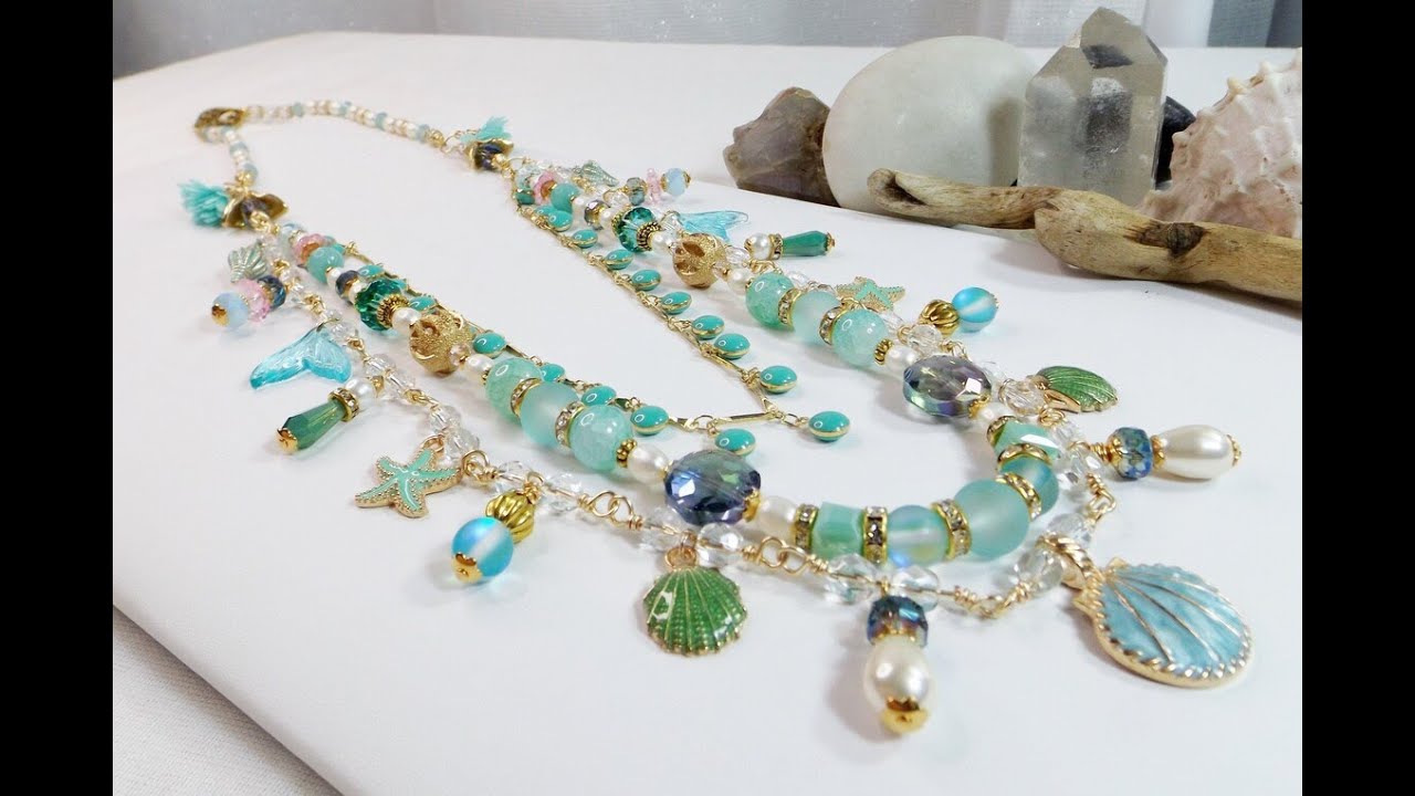 Layered Ocean Themed Necklace Tutorial YouTube