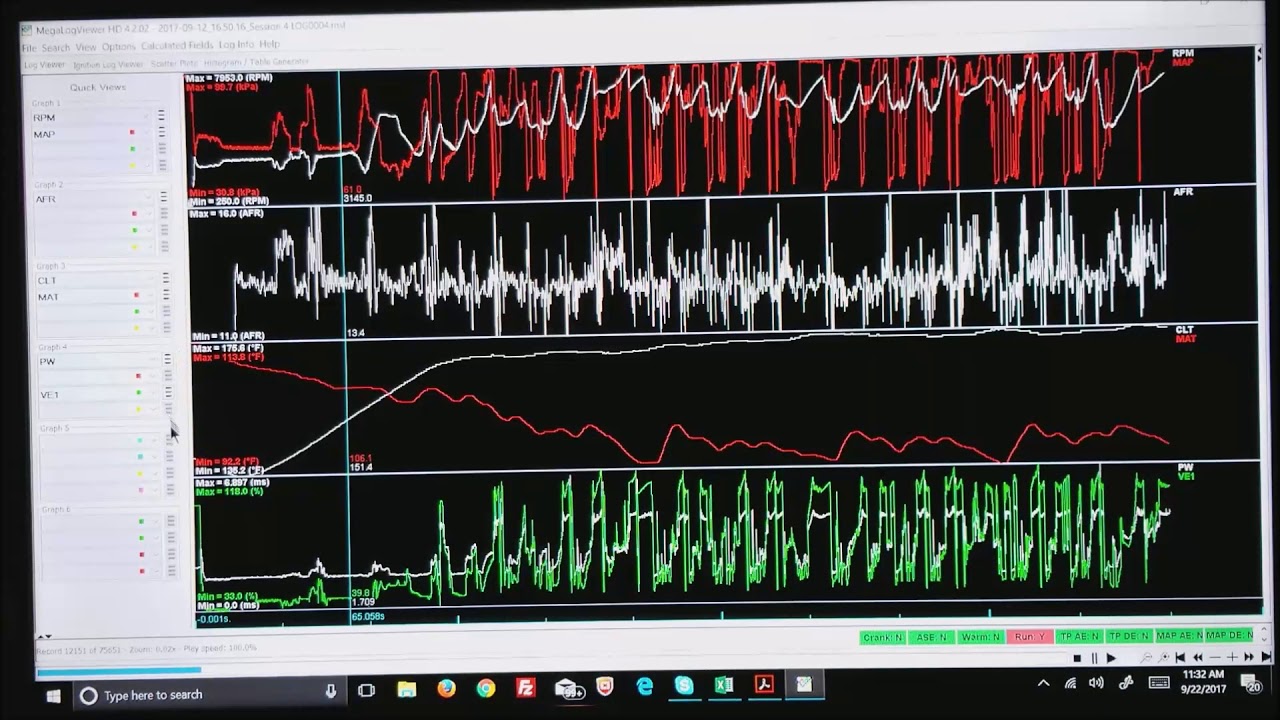 Viewing Engine Data with MegaLogViewer HD - YouTube