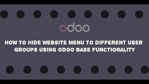 How to hide website menu to different user groups using odoo base functionality