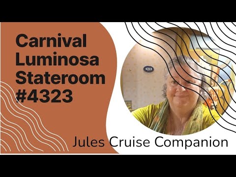 Carnival Luminosa Stateroom #4323 Tour @julescruisecompanion Video Thumbnail