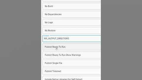 .NET Publish Command Generator