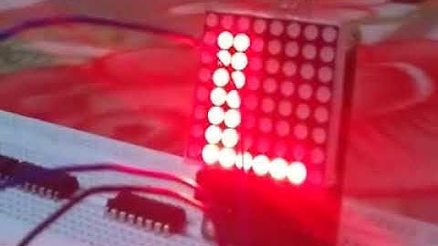 Max7219 8x8 LED matrix displaying strings using Arduino