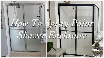How To Paint Aluminum Shower Enclosure || DIY Bathroom Transformation || Modern Bath
