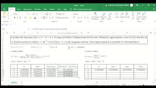 Halley's Method and Newton's Method (example 1)