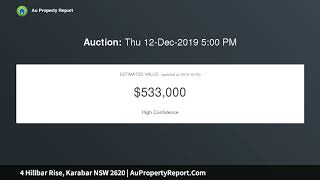4 Hillbar Rise, Karabar NSW 2620 | AuPropertyReport.Com