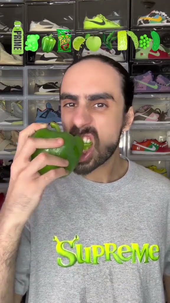 Food ASMR Eating all Green Snacks! #food #asmr #eating #mukbang